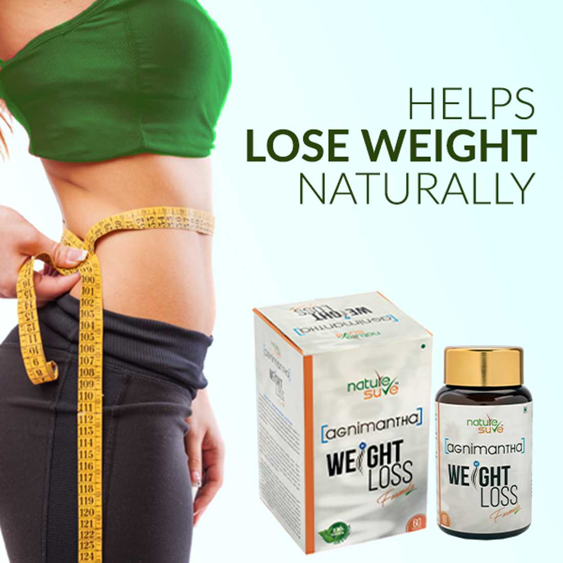 Nature Sure Agnimantha Weight Loss Formula Capsules For Men Women