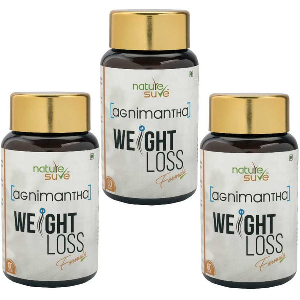 Nature Sure™ Agnimantha Weight Loss Formula Capsules for Losing Weight Fast - Pack of 3