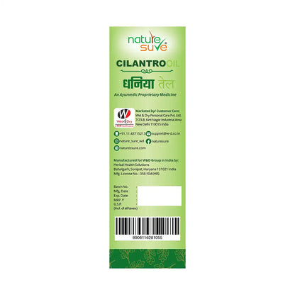 Nature Sure Cilantro Dhania Oil for Joint Pain and Muscle Spasms in Men & Women - 40ml