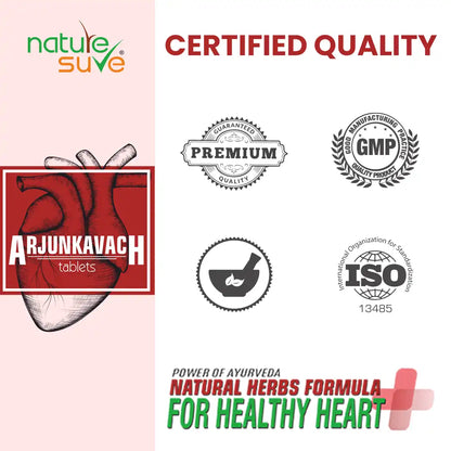 Nature Sure Arjun Kavach Tablets for Healthy Heart in Men and Women - 90 Nos