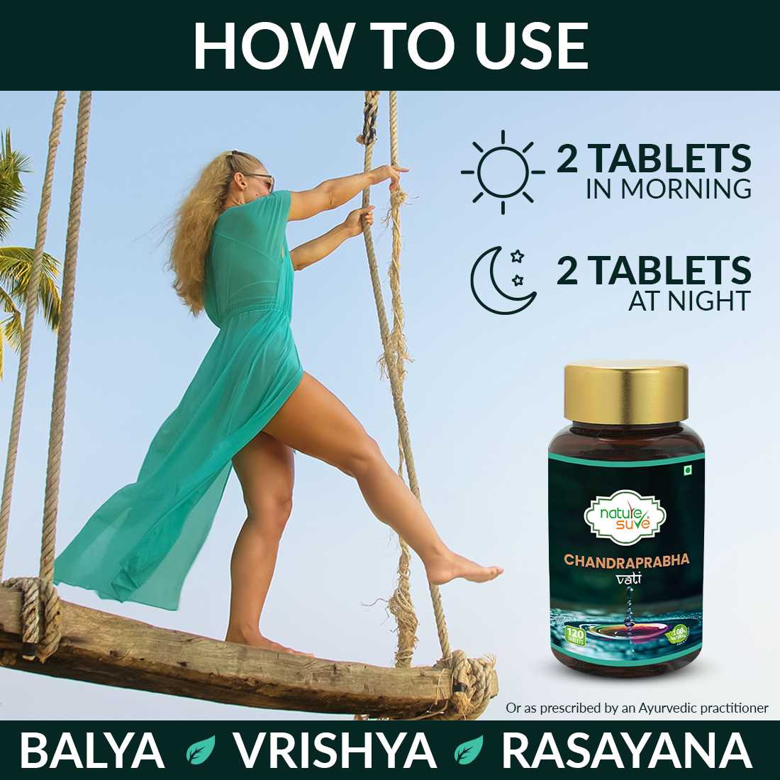 Nature Sure Chandraprabha Vati 120 Ayurvedic Tablets for Prameha and Urogenital Wellness in Men and Women