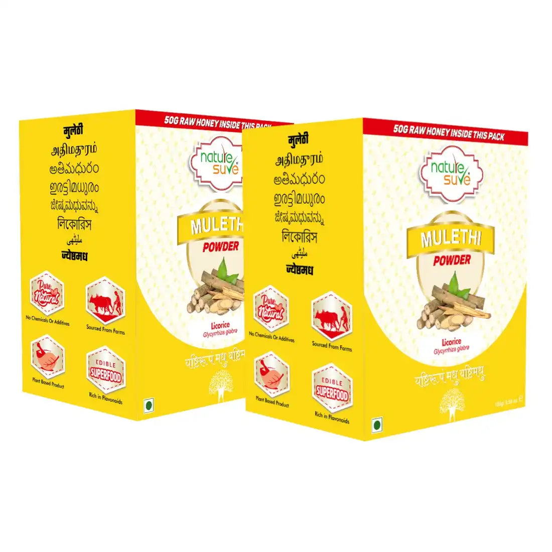 Nature Sure Mulethi Powder 100g with Raw Honey 50g