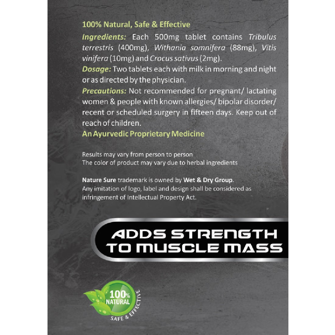 Nature Sure™ Muscle Charge Tablets For Muscle Strength & Enhanced Protein Intake