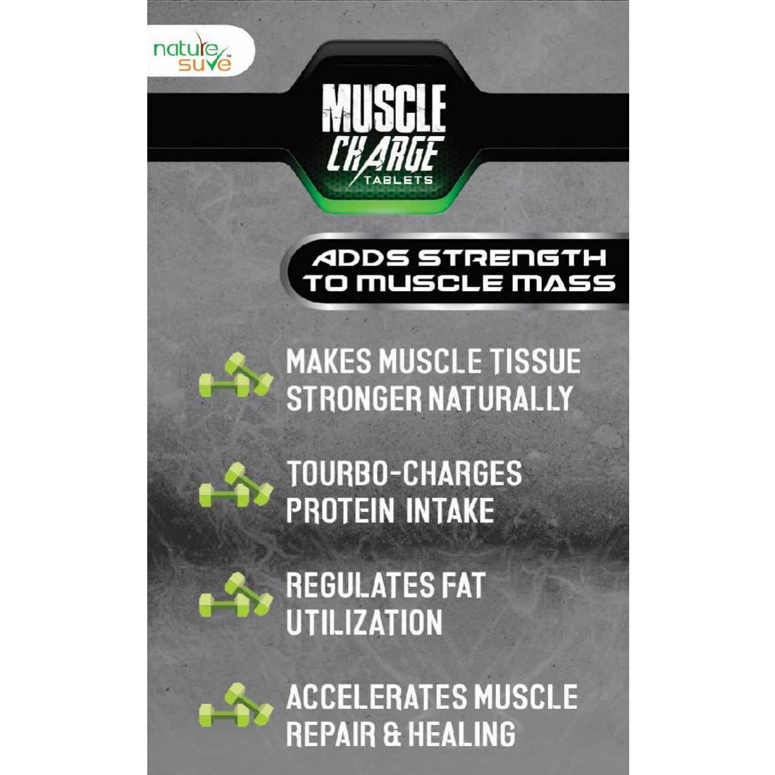 Nature Sure Muscle Charge Tablets For Muscle Strength & Protein Absorption