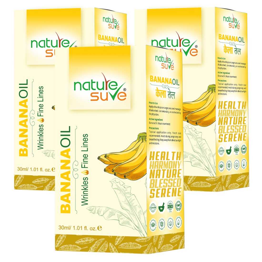 Nature Sure Banana Oil for Wrinkles and Fine Lines in Men & Women - 30ml