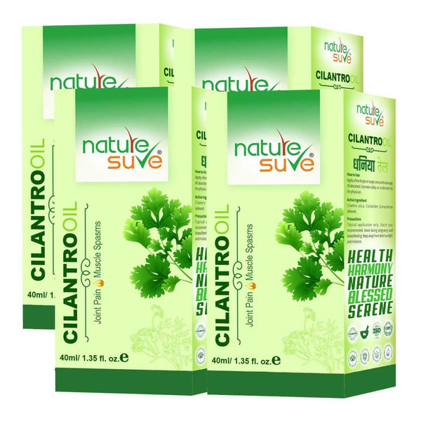 Nature Sure Cilantro Dhania Oil for Joint Pain and Muscle Spasms in Men & Women - 40ml