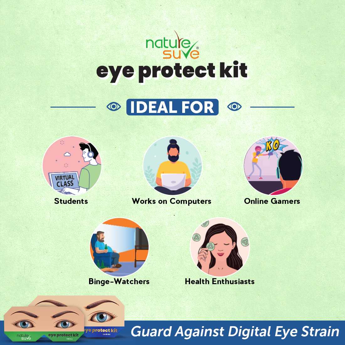 Nature Sure Herbal Eye Protect Kit for Men, Women, Teens and Kids