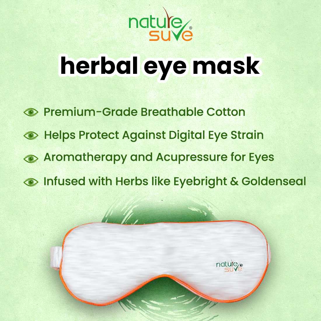 Nature Sure Herbal Eye Mask for Digital Eye Strain in Students and Teens