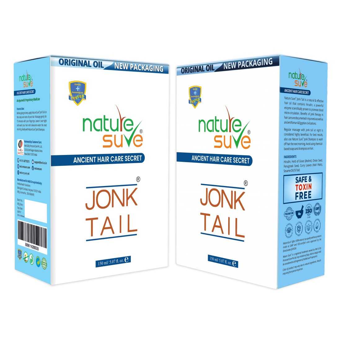 Nature Sure Jonk Tail Hair Oil for Men and Women - 150 ml