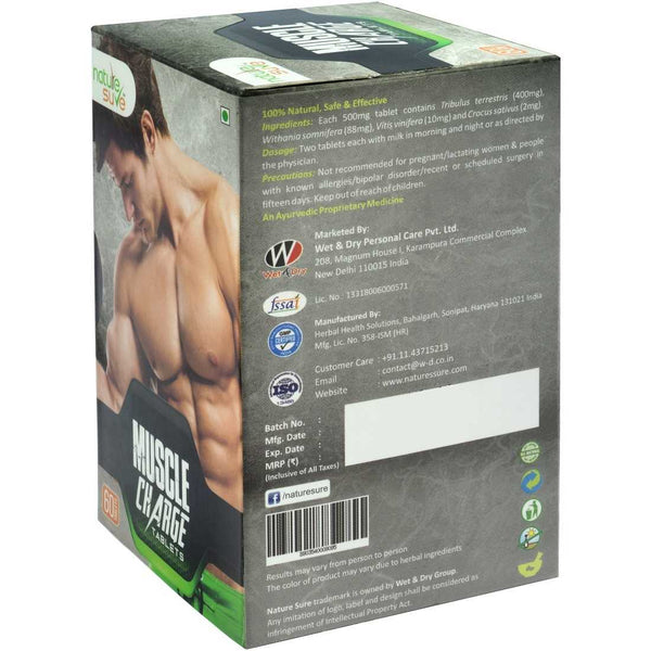 Nature Sure Muscle Charge Tablets For Muscle Strength & Protein Absorption