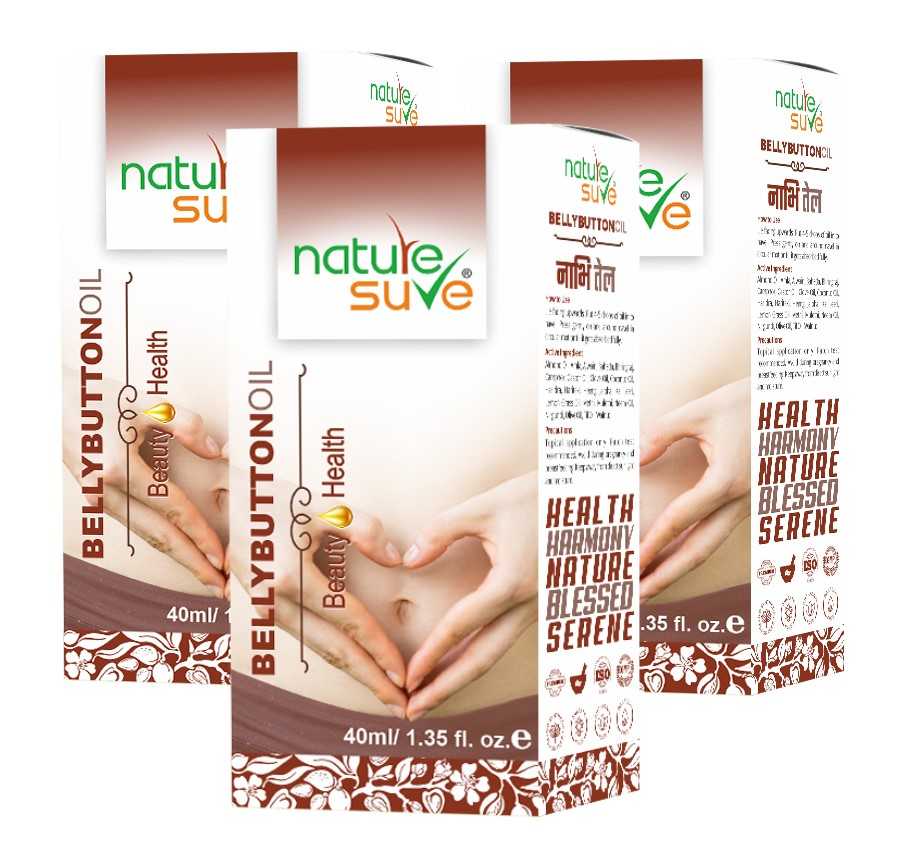 Nature Sure Belly Button Nabhi Oil for Health and Beauty in Men & Women - 40ml