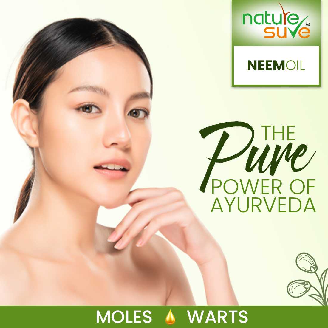 Nature Sure Neem Oil for Moles & Warts in Men & Women - 30ml