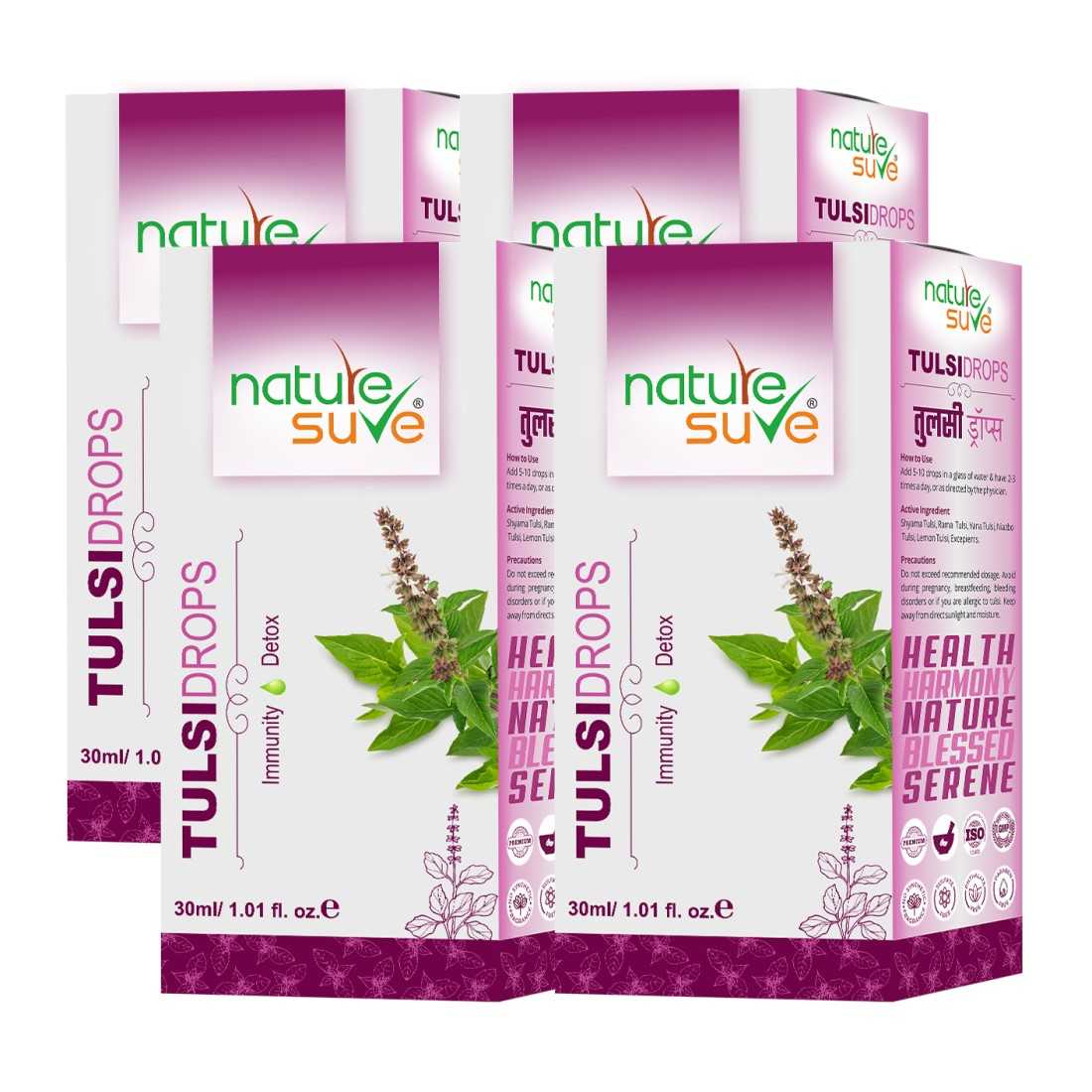 Nature Sure Tulsi Drops for Immunity and Detox in Men & Women - 30ml