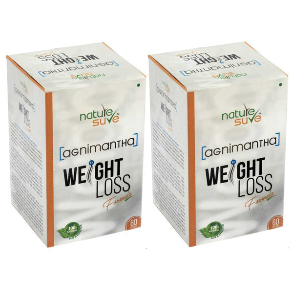Nature Sure™ Agnimantha Weight Loss Formula Capsules for Slimming - 2 Packs