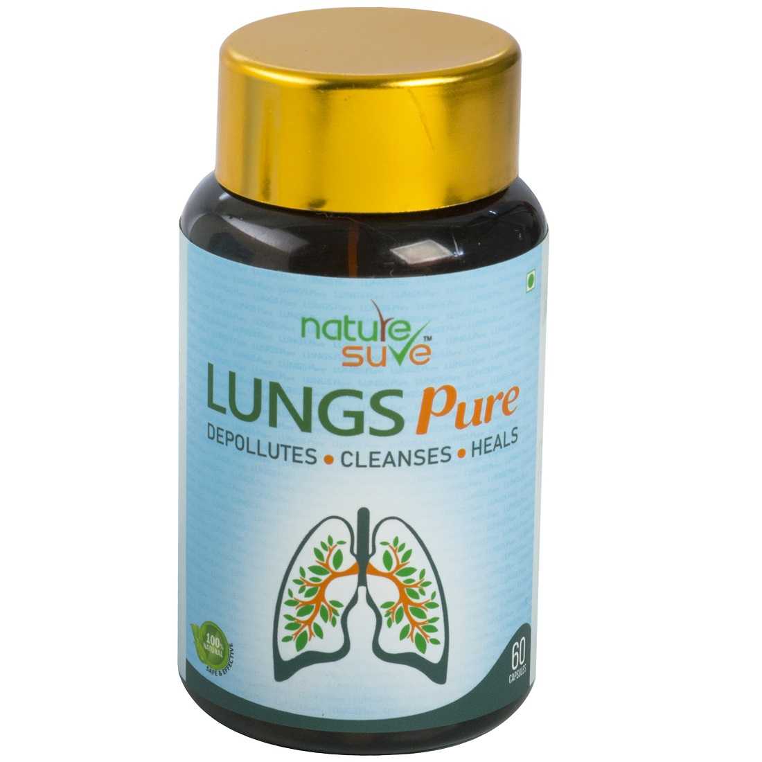 Nature Sure Lungs Pure Herbal Capsules for Men & Women