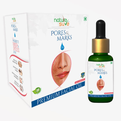 Nature Sure Pores and Marks Facial Oil with SPF 50 Sunscreen, Natural Skin Glow and Ultralight Face Care